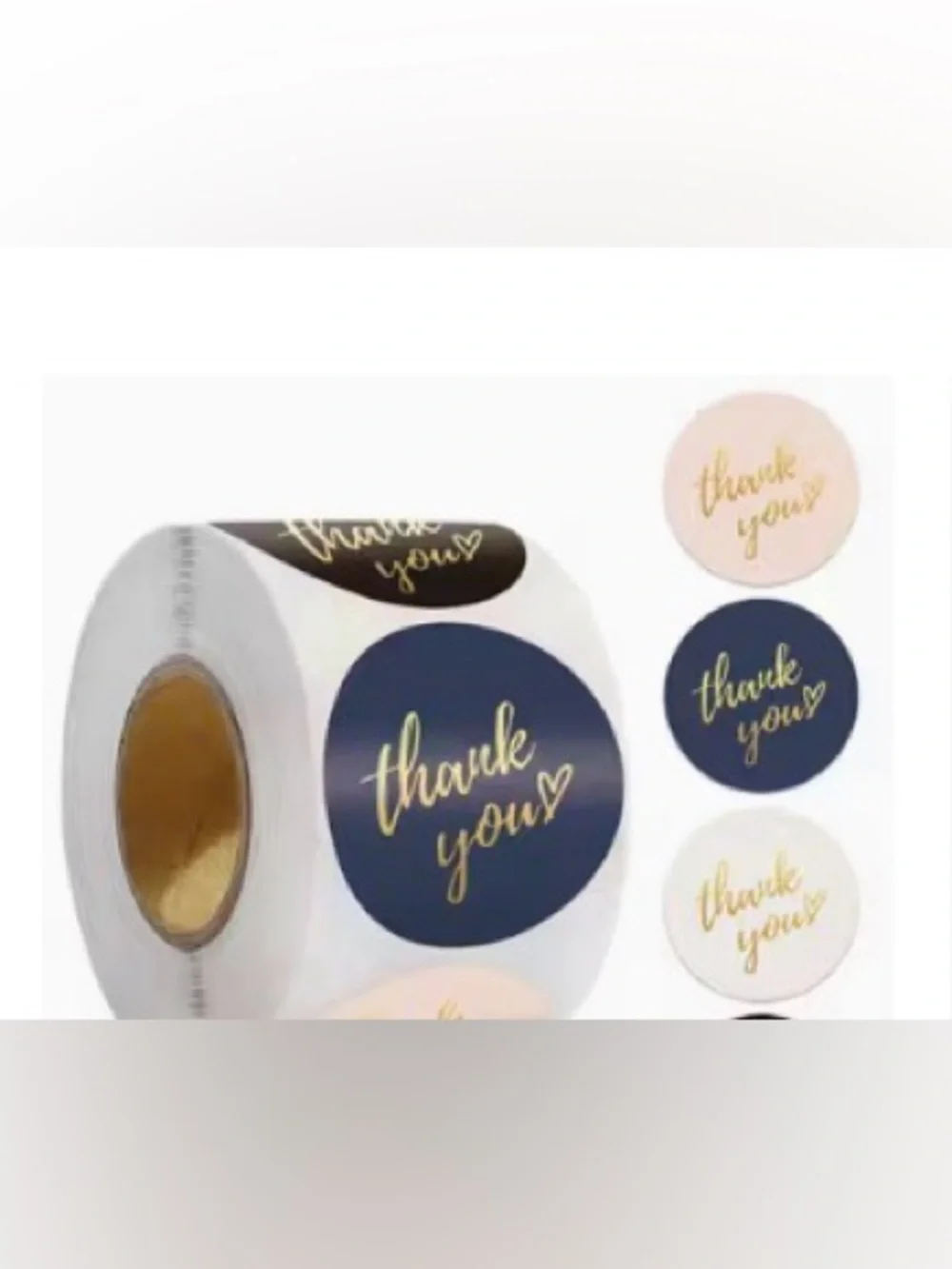 Thank you multi colors stickers + 5 free thank you cards